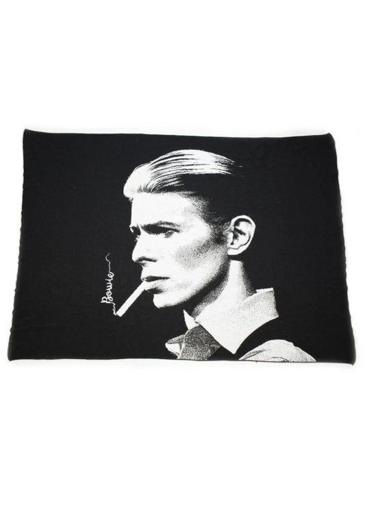 David Bowie Knit Throw Blanket – Iconic Rock Legend Gift, Music Lover Home Decor, Made in USA