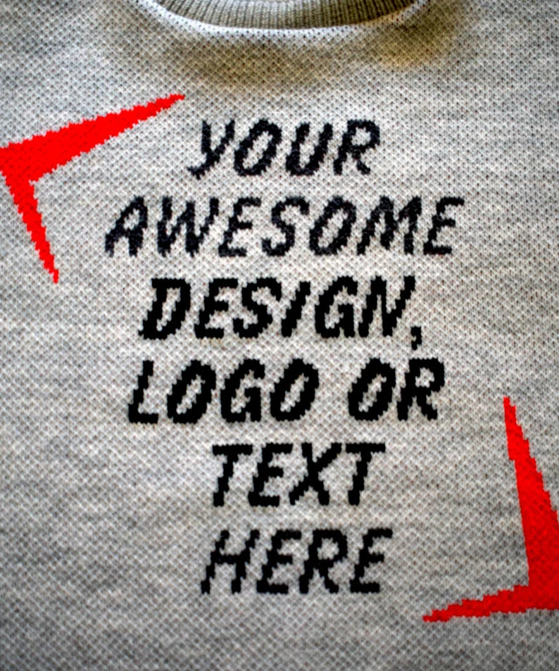 Custom Knit Sweater – Add Your Logo, Design, or Text | Personalized Company & Family Sweaters