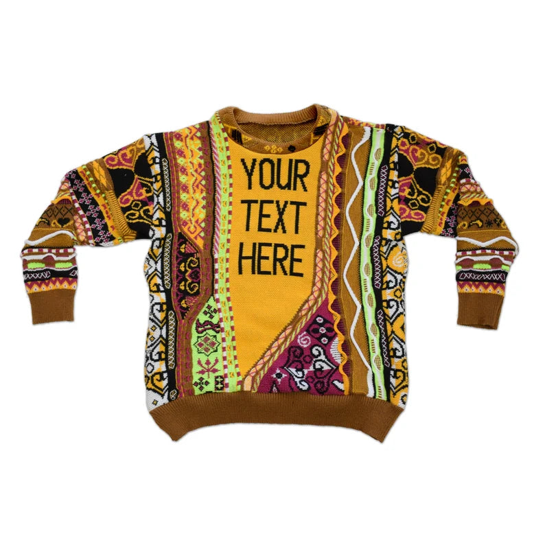 Custom Knit Sweater – Add Your Logo, Design, or Text | Personalized Company & Family Sweaters