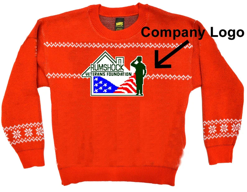 Custom Knit Sweater – Add Your Logo, Design, or Text | Personalized Company & Family Sweaters