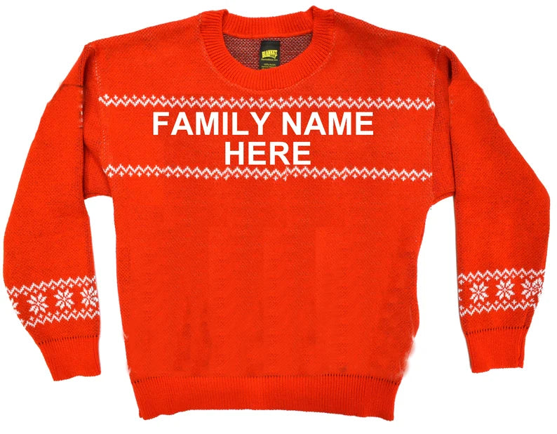Custom Knit Sweater – Add Your Logo, Design, or Text | Personalized Company & Family Sweaters