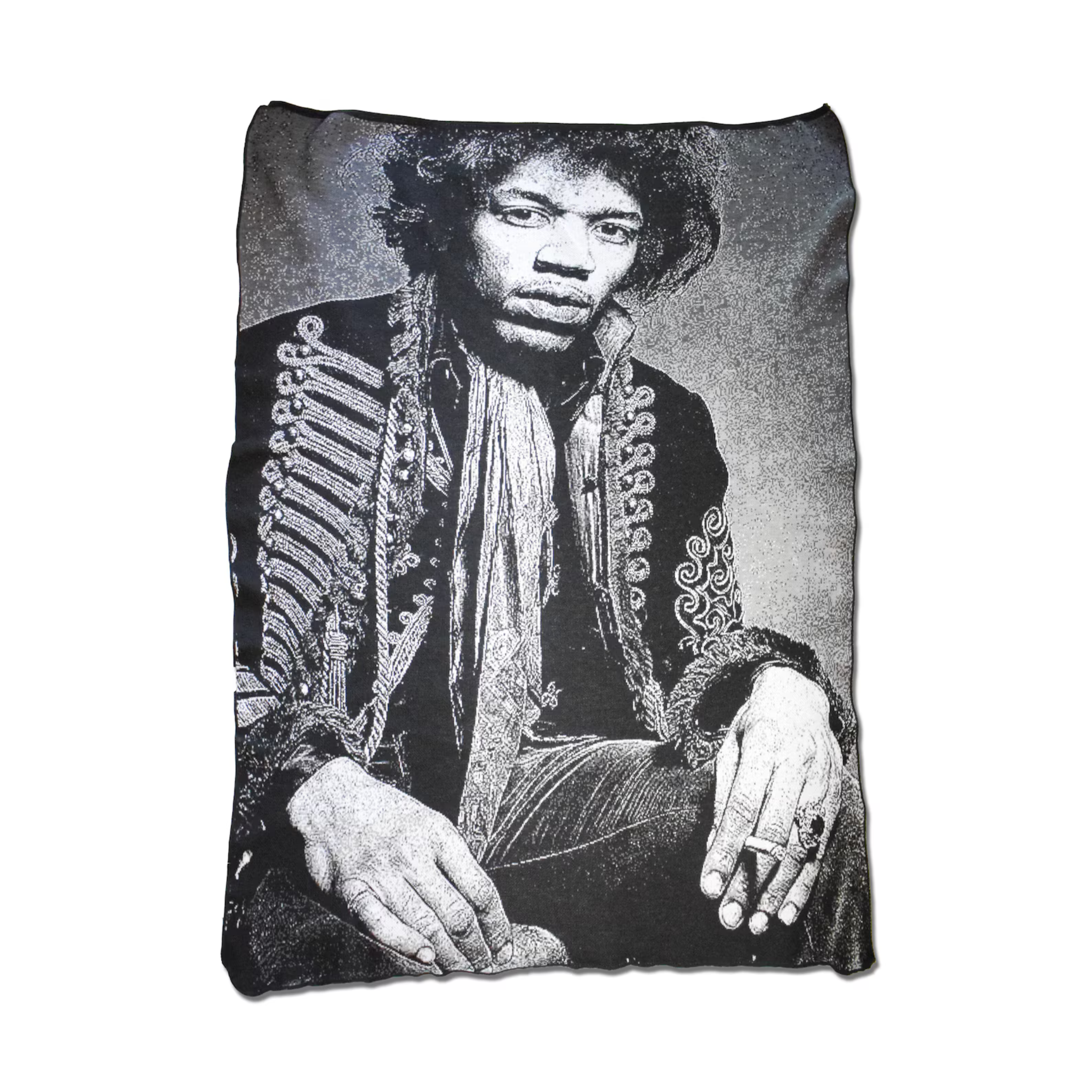Jimi Hendrix Knit Throw Blanket – Custom Rock Legend Gift, Music
