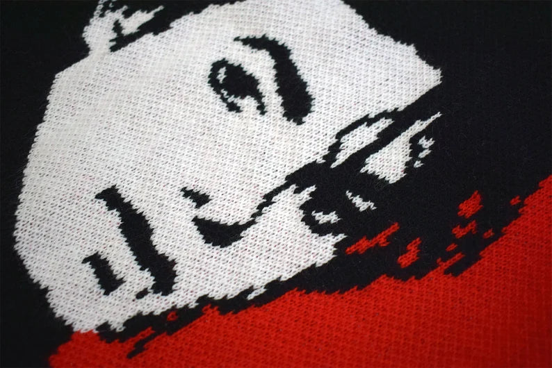 Michael Jackson Knit Sweater – ’80s Retro Pop Unisex Sweater, Vintage Music Fan Gift, Made in USA