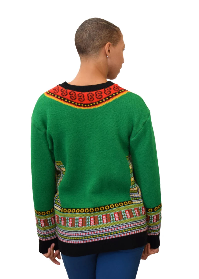 Ugly Kwanzaa Sweater β Festive Knit Unisex Holiday Sweater, Joyous Kwanzaa Design, Made in USA