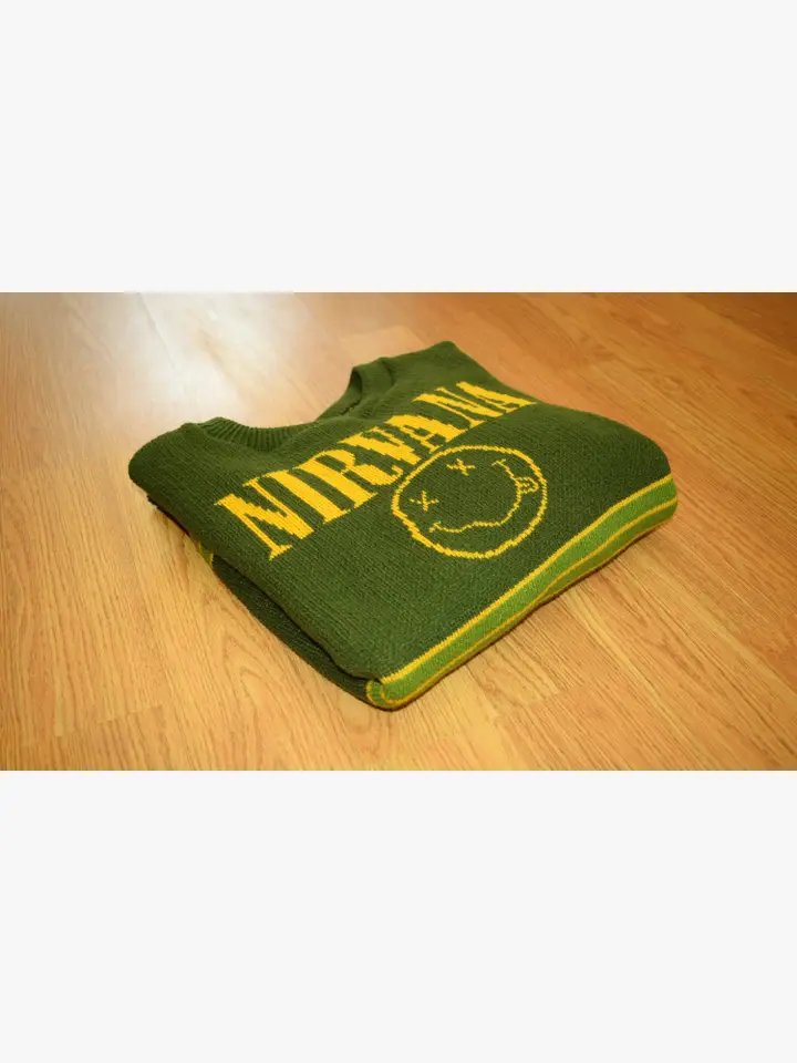 Grunge Knit Sweater – 90s Rock Inspired Unisex Sweater, Vintage Band Style, Made in USA