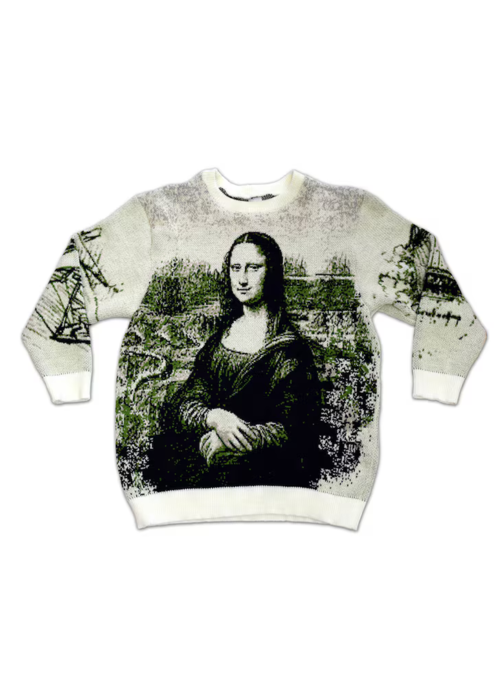Leonardo da Vinci Mona Lisa Knit Sweater – Renaissance Art Unisex Sweater, Unique Gift for Artists & Art Lovers, Made in USA