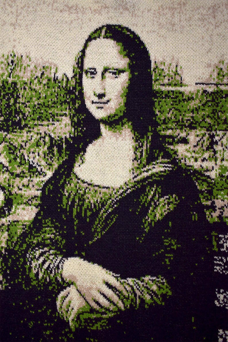 Leonardo da Vinci Mona Lisa Knit Sweater – Renaissance Art Unisex Sweater, Unique Gift for Artists & Art Lovers, Made in USA