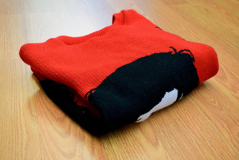 Michael Jackson Knit Sweater – ’80s Retro Pop Unisex Sweater, Vintage Music Fan Gift, Made in USA