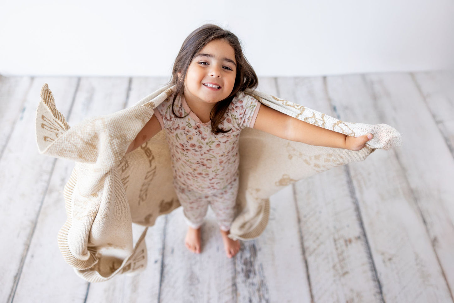 Personalized Toy Animal Knit Baby Blanket – Custom Name Birth Blanket & Play Mat, Made in USA