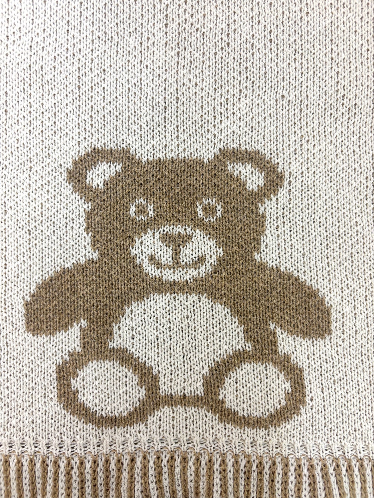 Personalized Toy Animal Knit Baby Blanket – Custom Name Birth Blanket & Play Mat, Made in USA