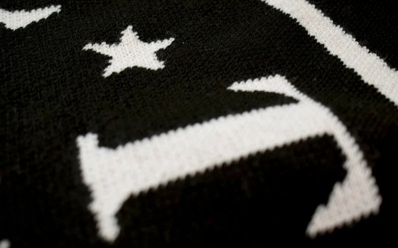 Ramones Knit Throw Blanket – Punk Rock Gift, Music Lover Home Decor, Made in USA