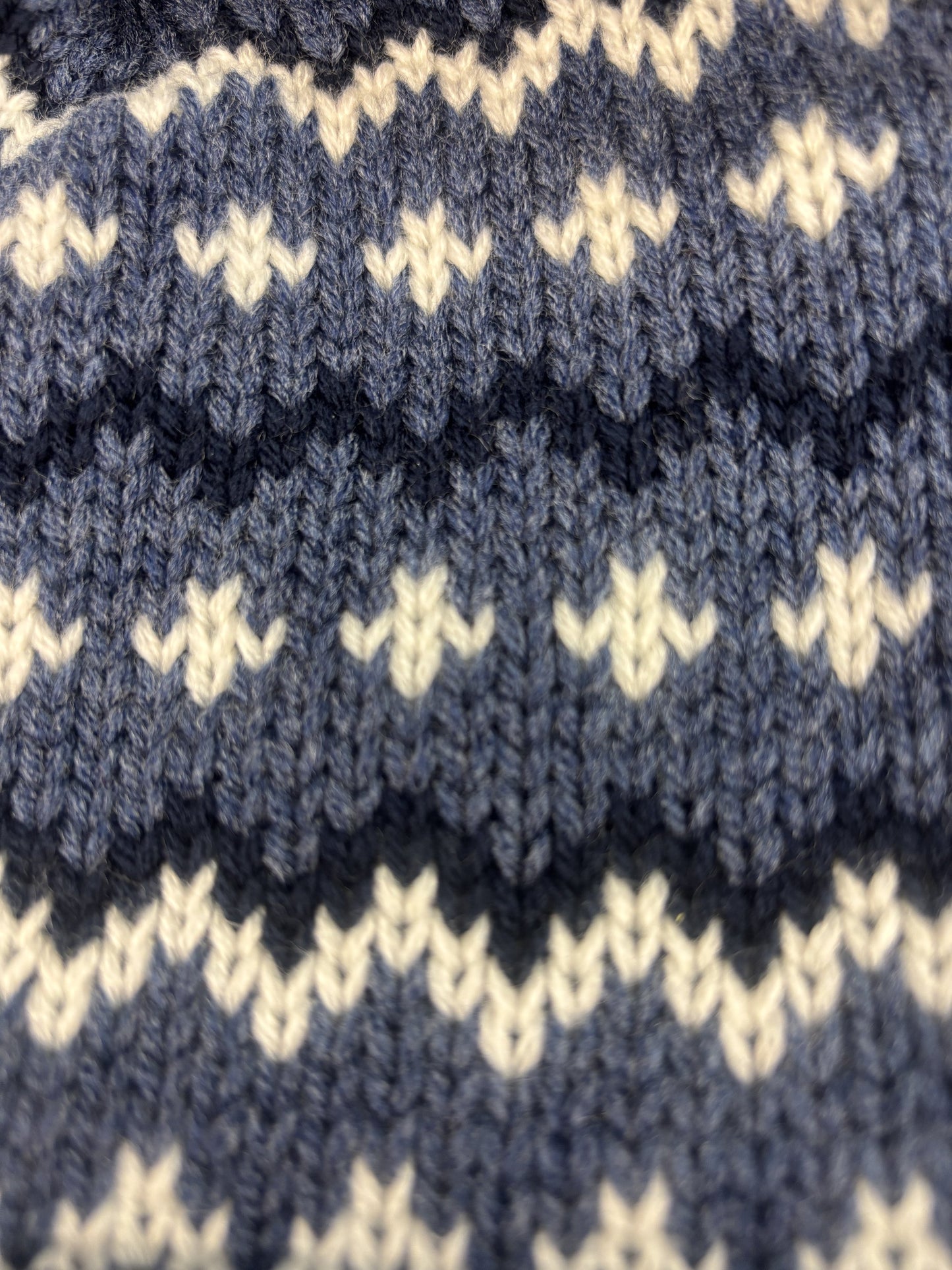 Bernie Sanders Inspired Cozy Knit Mittens – Brown & Cream or Blue & White Zig-Zag Pattern, Iconic Inauguration Mittens, Made in USA